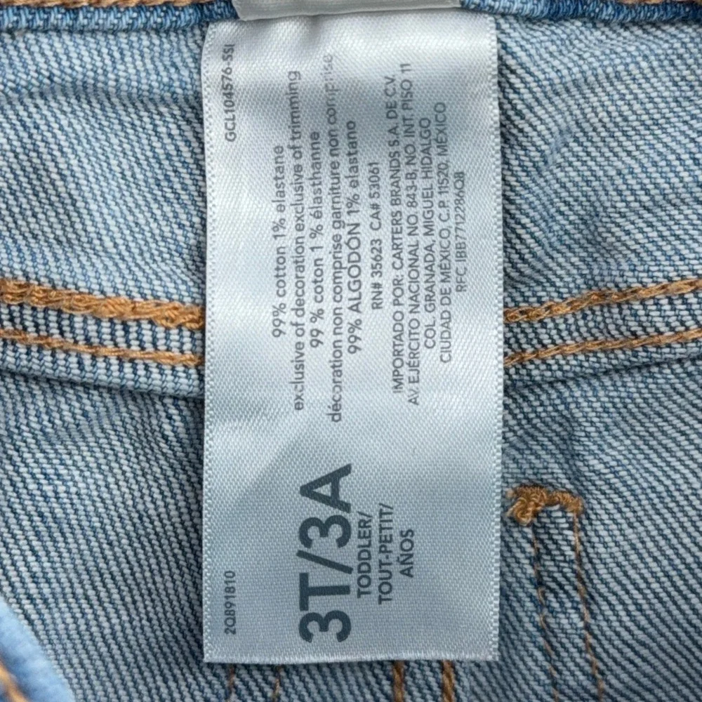 OshKosh‎ B'gosh Distressed Denim Shorts Toddler 3T Cotton Blue